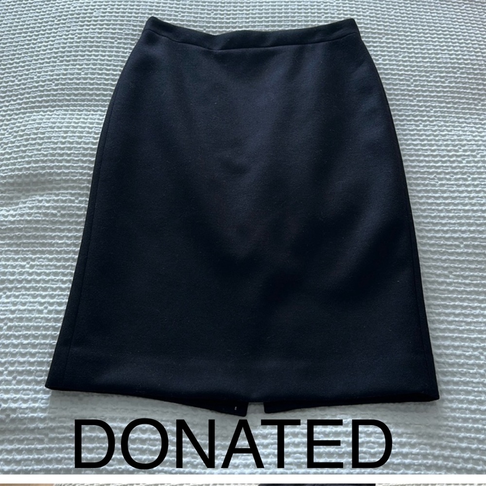 I Crew No 2 Pencil skirt, Black, 4T, Wool